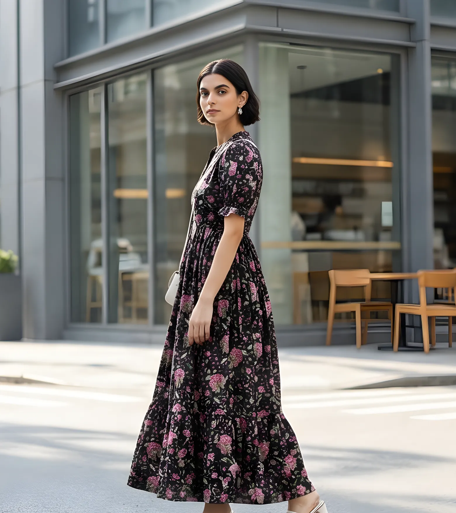 Floral printed maxi dress product image